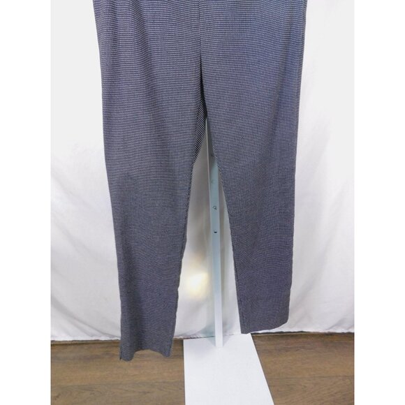 Eric Signature Dress Pants Womens 8 Black White Micro Dot Side Zip Stretch Ankle - Picture 3 of 9